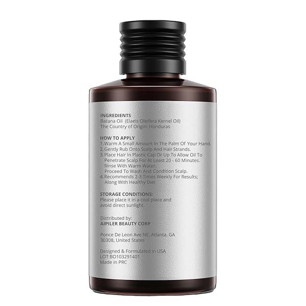 AIPILER ORGANIC BATANA OIL FOR HAIR STRENGTHENING: UNREFINED TREATMENT FOR CURLY/COILY/WAVY HAIR