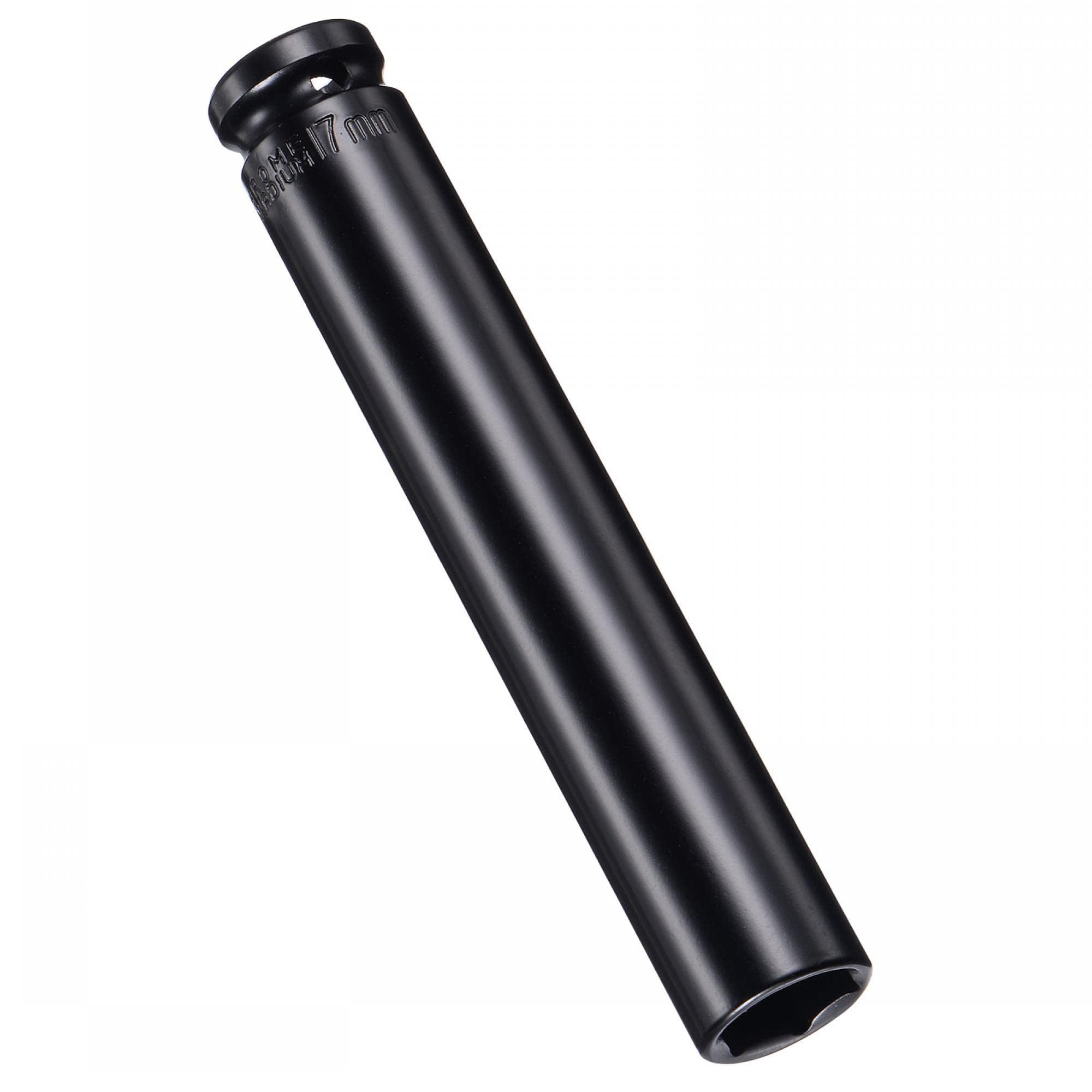 MACHSWON 1/2 Inch Drive - 17mm Deep Impact Socket with 6 Point Design, Heat-Treated Cr-V Steel 150mm Length, Metric Sizes