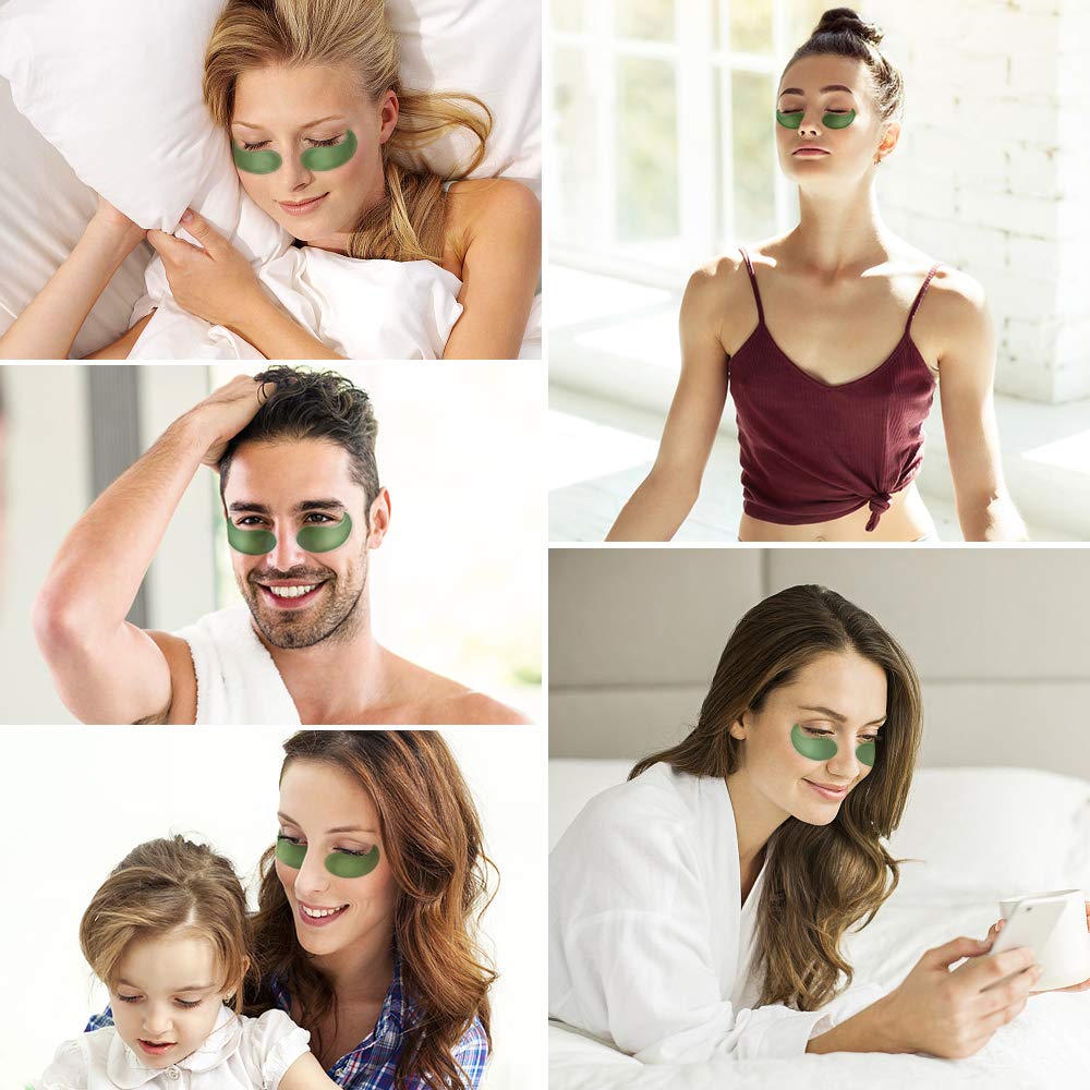 CACORRY Under Eye Patches - Under Eye Mask for Dark Circles Puffiness Bags Treatment 30 Pairs Green Tea Collagen Under Eye Gel Pads Anti Aging Wrinkles Natural Cooling Eye Pads for Puffy Eyes and dark circles : Beauty