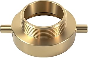 SpringSpray 2-1/2" NST (NH) Female x 2" NPT Male Brass Fire Hydrant Adapter with Pin Lug Brass Fire Equipment Hose Adapter