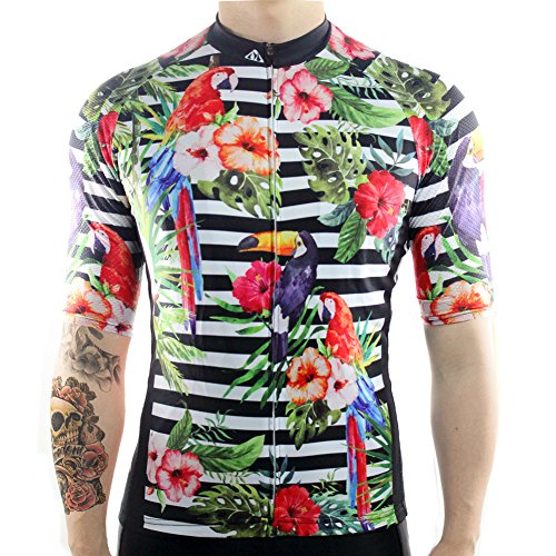 Racmmer Mens Breathable Short Sleeve Cycling Jersey Bike Shirt Cycling Clothing