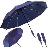 Folding Umbrella Anti-UV Compact Durable Folding Umbrella Auto Open Close Windproof Travel Umbrella Premium Grip Fits Backpack