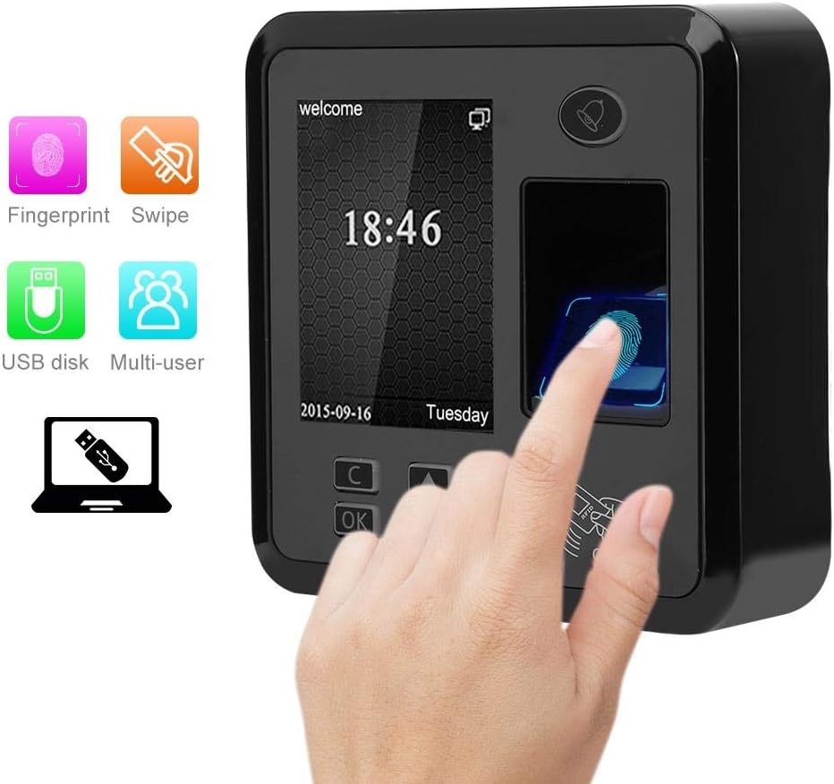 Jacksking Fingerprint Attendance Machine TCP IP 2.4in TFT 125KHZ Biometric Fingerprint RFID Card Time Attendance Machine Access Control System