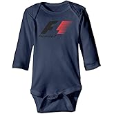 SADODER Baby F Racing Baby Long Sleeve Bodysuit Navy