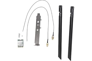 Vikye WiFi 7 Wireless Card, QCNCM865 Tri Band 5.8Gbps M.2 NGFF Network Adapter 320MHz 4K QAM with 2 External Antennas Stand K