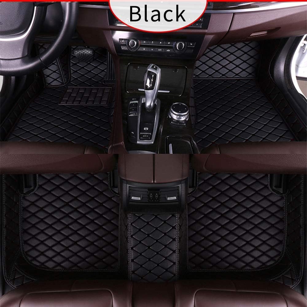 Custom Car Floor Mats for Mitsubishi Pajero V73(V77) 2008-2011 Leather Custom Fit All-Weather Protection Floor Liners Waterproof Foot Pad Carpets Black