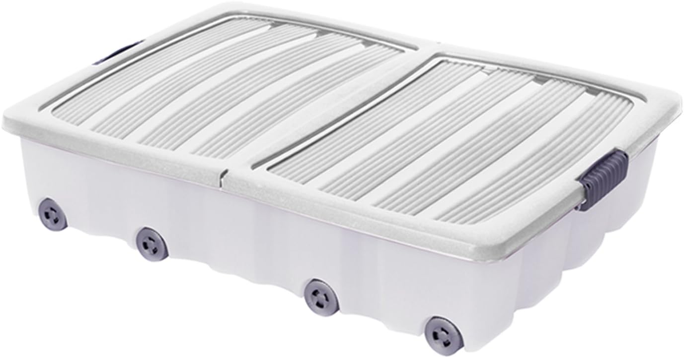 Large Under Bed Plastic Storage Drawer Container Box Wheeled Toys Clothes Shoes (1)