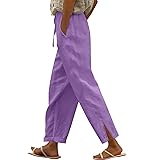 Wide Leg Linen Pants for Women
