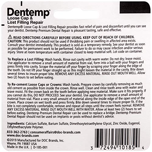Dentemp Tooth Repair Kit Dental Repair Kit with Dental Cement, Refil