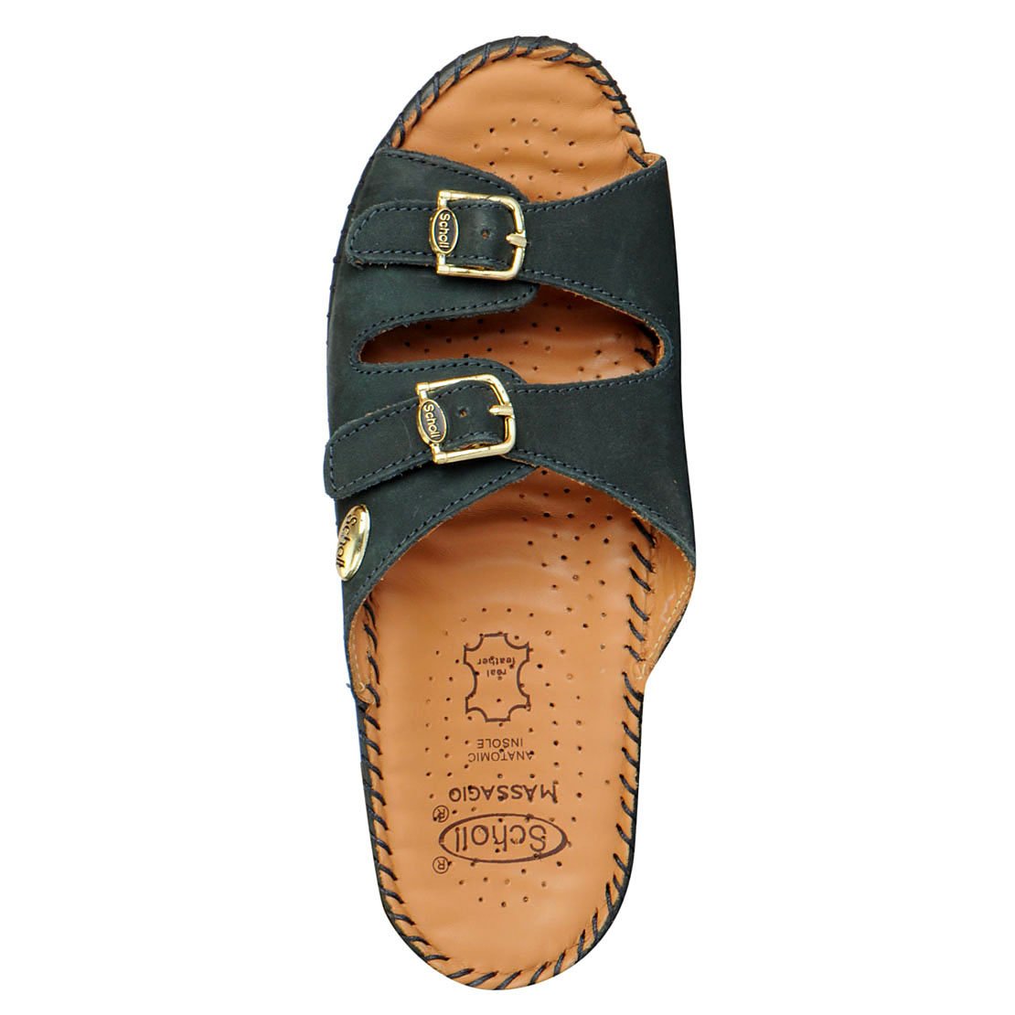 dr.scholls women's premium leather buckle sandals
