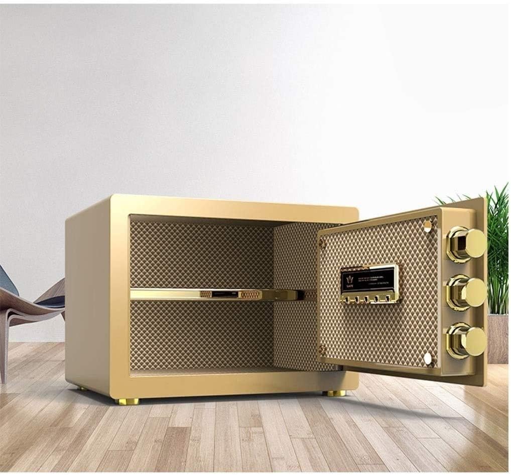 ZSAIMD Office Safe Safe Storage Personal Alarm Fingerprint Box With Key