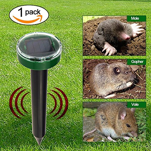 StillCool Solar Powered Sonic Pest Repeller Mole Repellent Repels Deterrent Mole/Rodent/Vole/Shrew/Gopher