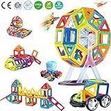 MAGETOYS Magnetic Blocks - 84 PCS Magnetic Tiles Toys for Toddlers, Kids, Girls, Boys - Magnetic Building Blocks Preschool Educational Set Magnetic Stem Toys