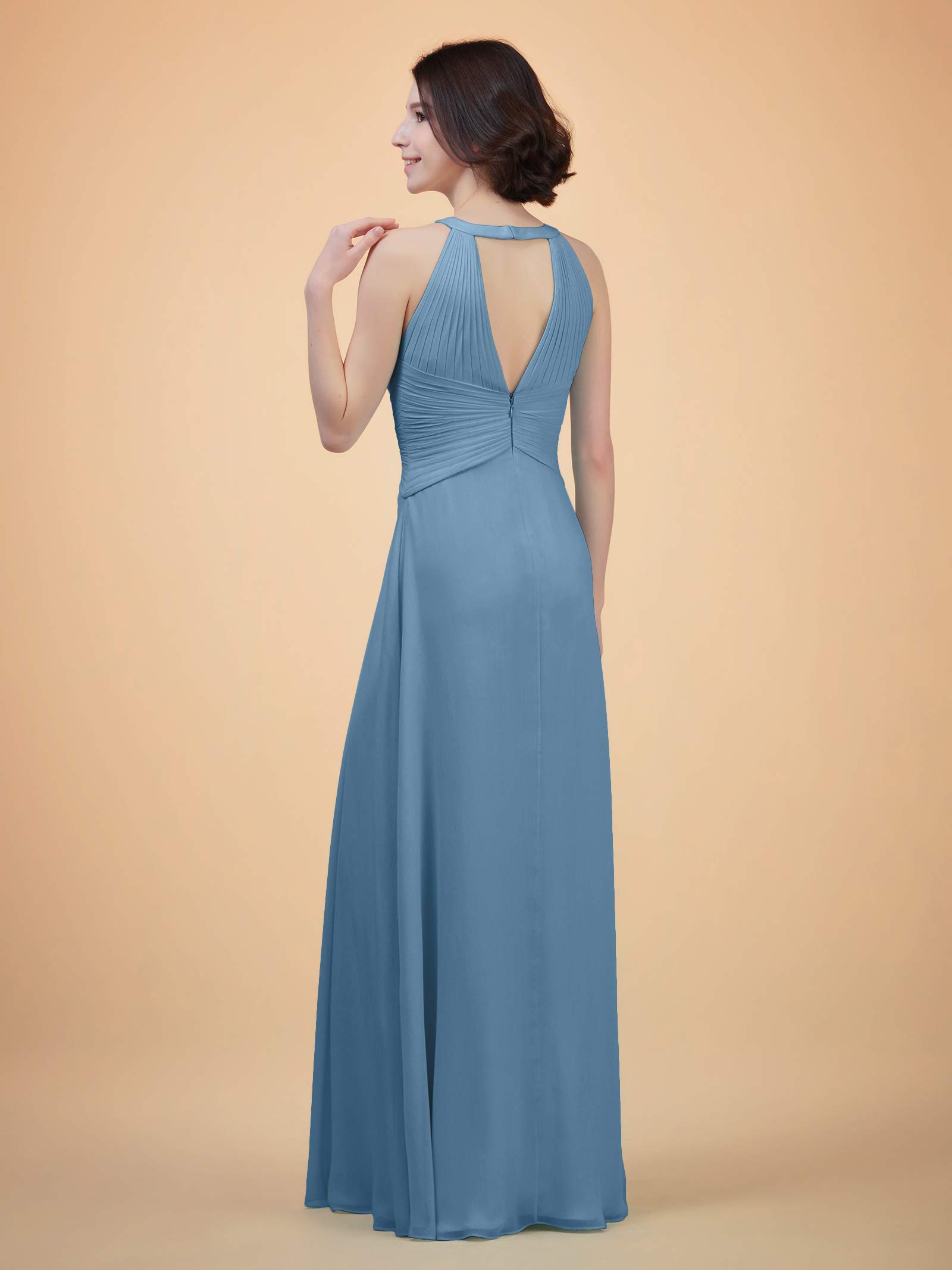 Alicepub Chiffon Bridesmaid Dresses Long Formal Dress for Women Party