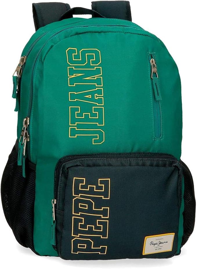 Pepe Jeans Mark Double compartment Backpack Adaptable to trolley Green