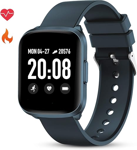 GOKOO Smart Watch for Men Women Fitness Tracker with All-Day Heart Rate Monitor Waterproof IP68 Sleep Monitor Pedometer Step Calorie Kilometer Music ...