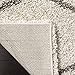 SAFAVIEH Hudson Shag Collection Accent Rug - 4' x 6', Ivory & Grey, Trellis Design, Non-Shedding & Easy Care, 2-inch Thick Ideal for High Traffic Areas in Entryway, Living Room, Bedroom (SGH280A)