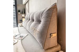 Jaysydd Dorm Bed Headboard Pillow Headboard Large Backrest Pillow with Removable Cover