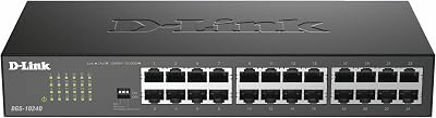 D-Link DGS-1024D 24-Port Gigabit Unmanaged Network Switch Fanless Metal UK