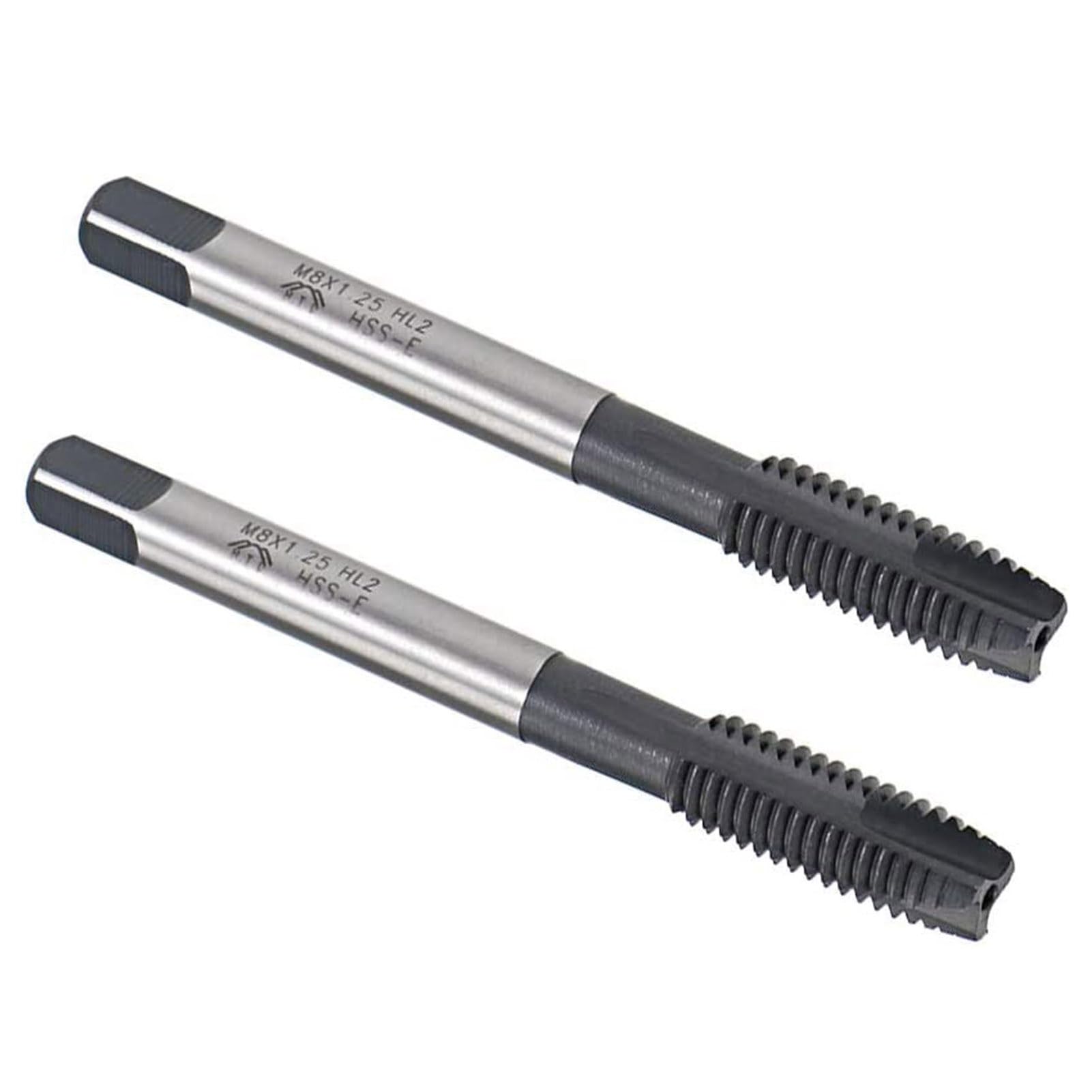 MACHSWON Spiral Point Threading Tap for Thread Repair for Through-Hole Threads H2 High Speed Steel 6542 Machine Taps M8 x 1.25 mm 2PCS