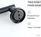 Sayayo Black SUS304 Wall Mounted Toilet Roll Holder Round Base Loo Tissue view 5