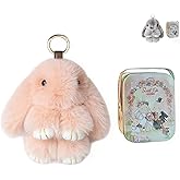 Keychain with Box,Bunny Keychain with Tin,Cute Keychain Gift