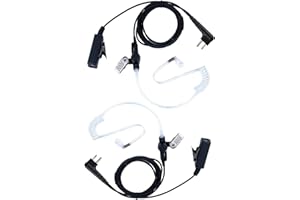 KEYBLU 2 Pcs 2-Wire Surveillance Acoustic Tube Walkie Talkie Earpiece/Headset Compatible with Motorola Radio CP200 CP200d CLS1410 CLS1110 CLS1413 GP2000 XU1100 PRO1150 MU12(2 PCS)