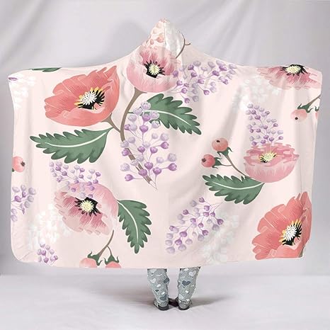 pink flower blanket