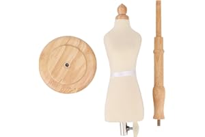 Female Dress Form, Professional Pinnable Mannequin Body Torso, Fashion Designers Beech Wood Sewing Dress Form with Wooden Tri