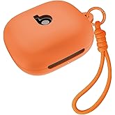 YAMIHXM Compatible with Powerbeats Fit Case, Soft Silicone Protective Power Beats Fit Case for Beats Powerbeats Fit Wireless Earbuds 2025 with Lanyard (Orange)