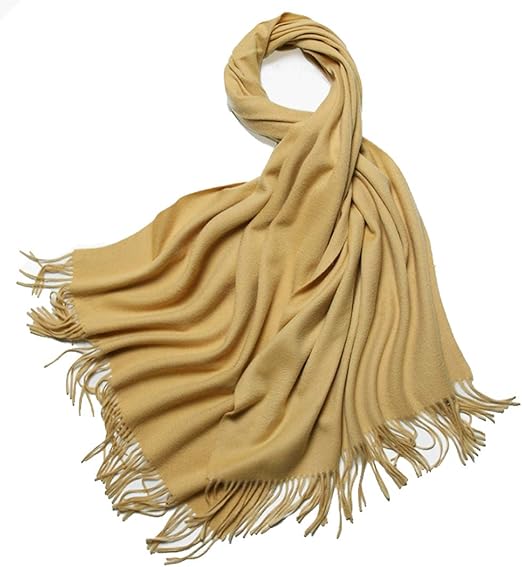 Amazon Minnuo ストール 内モンゴル産 0 70cm 大判サイズ 3g カシミヤ100 波のようなうねり 美しい光沢輝き レディース 秋冬用 防寒 おしゃれ 高級マフラー イエロー マフラー 通販