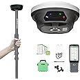 E1 Lite GNSS RTK GPS Surveying Equipment – 1408 Channels RTK Rover for High-Precision Measurement, Land Survey, Topographic Mapping, CORS Correction, with SC200 Collector & Software, FCC Certified