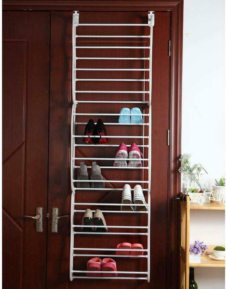 wall mounted shoe racks for closets on Storage Organization N W Over The Door 36 Pair Wall Hanging Shoe Rack Organizer Holder Closet Storage Home Kitchen