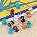 Longbeauty 6 Pairs Fake Ear Gauge-Ear Plug-Ear Stud Earring Organic Wood Stone Set 8MM