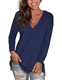 liher Women's Short Sleeve V Neck Tshirts Casual Loose Fit Summer Tops