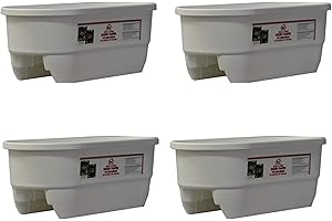 HOME DEK DEKOR Apollo Exports Dual Deck Railing Planter, White 24" (Pack of 4)