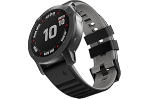 MYSNBKN Compatible with Garmin Fenix 6/6 Pro Band 22MM Easy-fit Soft Silicone Watch Bands Replacement for Fenix 5 Plus/Fenix 5 /Forerunner 935/Forerunner 945/Approach s60/ Quatix 5 Smartwatches