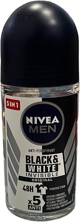 Nivea MEN Invisible Black & White 48H Anti-Perspirant Roll On Deodorant 50ml view 1