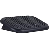 Mount-It Foot Rest Under Desk, 18 x 13 in Adjustable Ergonomic Footrest | 3 Tilt Angles Up to 30 Degrees, Non Slip Foot Stool at Work, Massage Surface, Durable Plastic, Home or Office, Black
