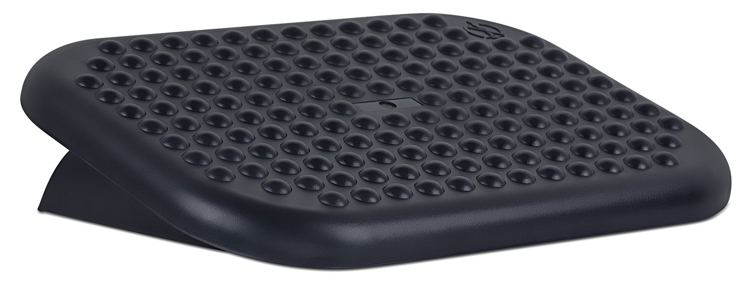 Mount-It! Ergonomic Footrest for Under Desk, Adjustable Angle and Massaging Bumps to Reduce Muscle Strain and Fatigue, 17.6 x 13.2 Inches, Black