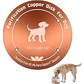 Copper Disk for Dog Water Bowl Dispenser|4-inch Diameter,0.6mm Thick|99.99% Pure Copper Disc|Automatic Dog Water BowlDispenser Purification Disk with 4 Point Support|Purify Water All Year Round