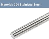 HIPICCO M4 x 200mm Stainless Steel Fully Threaded Rod Studs 304 RH 0.7mm Pitch view 3