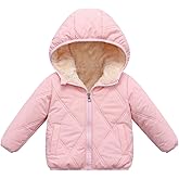 Srkrando Baby Boy Winter Fleece Coat Toddler Puffer Jacket Infant Girl Outerwear Clothes