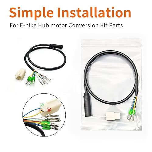 Hub Motor Convert Extension Cable Pin Waterproof Connector 36V