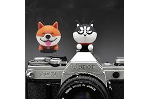ZOSTLAND Adorable Slr Camera Hot Shoe Boot Cover Cap,Lovely Akita and Husky Shoe Protector,Compatible with Sony Fuji Canon Nikon Pentax Leical.(2pcs Dog)