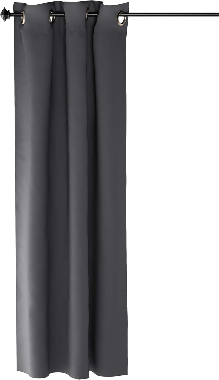 Furinno Collins Blackout Curtain 42x63 in. 1 Panel, Dark Grey, W 42" x L 63" (1 Panels)