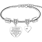 BESPMOSP Always Remember You are Braver Than You Believe Inspirational Bracelet for Women Best Friend Motivational Birthday Graduation Gifts for Daughter Sister Niece Friends