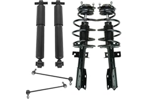 AM AUTOPARTS Front and Rear Suspension Kit Complete Strut & Coil Spring Assembly Shock Absorber Sway Bar Stabilizer Link Compatible with 08-12 Buick 09-12 Chevrolet 07-12 GMC 07-10 Saturn