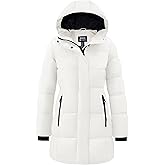 Skieer Women's Winter Coat Warm Padded Long Puffer Jacket Waterproof Hooded Snow Coat