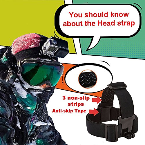 image for ASOCEA Elastic Adjustable Head Strap Mount Belt with Screw for GoPro H